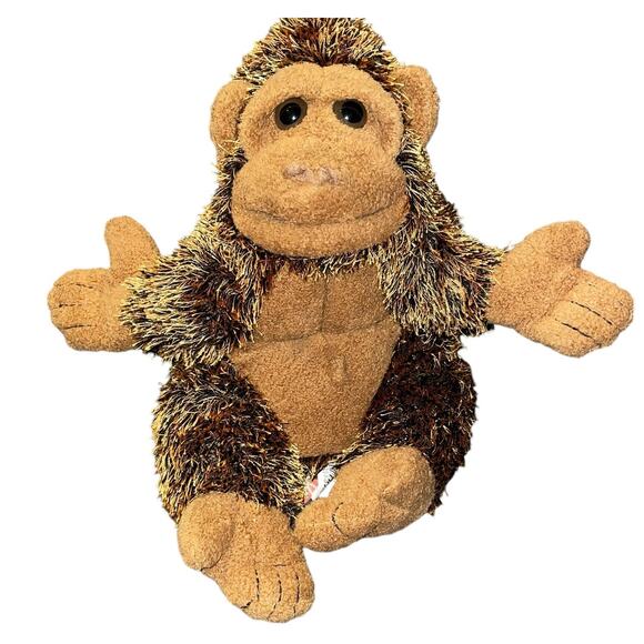 Folkmanis 8" Puppet Plush Gorilla Ape Hand Stuffed Animal Pretend Educational - Picture 1 of 10